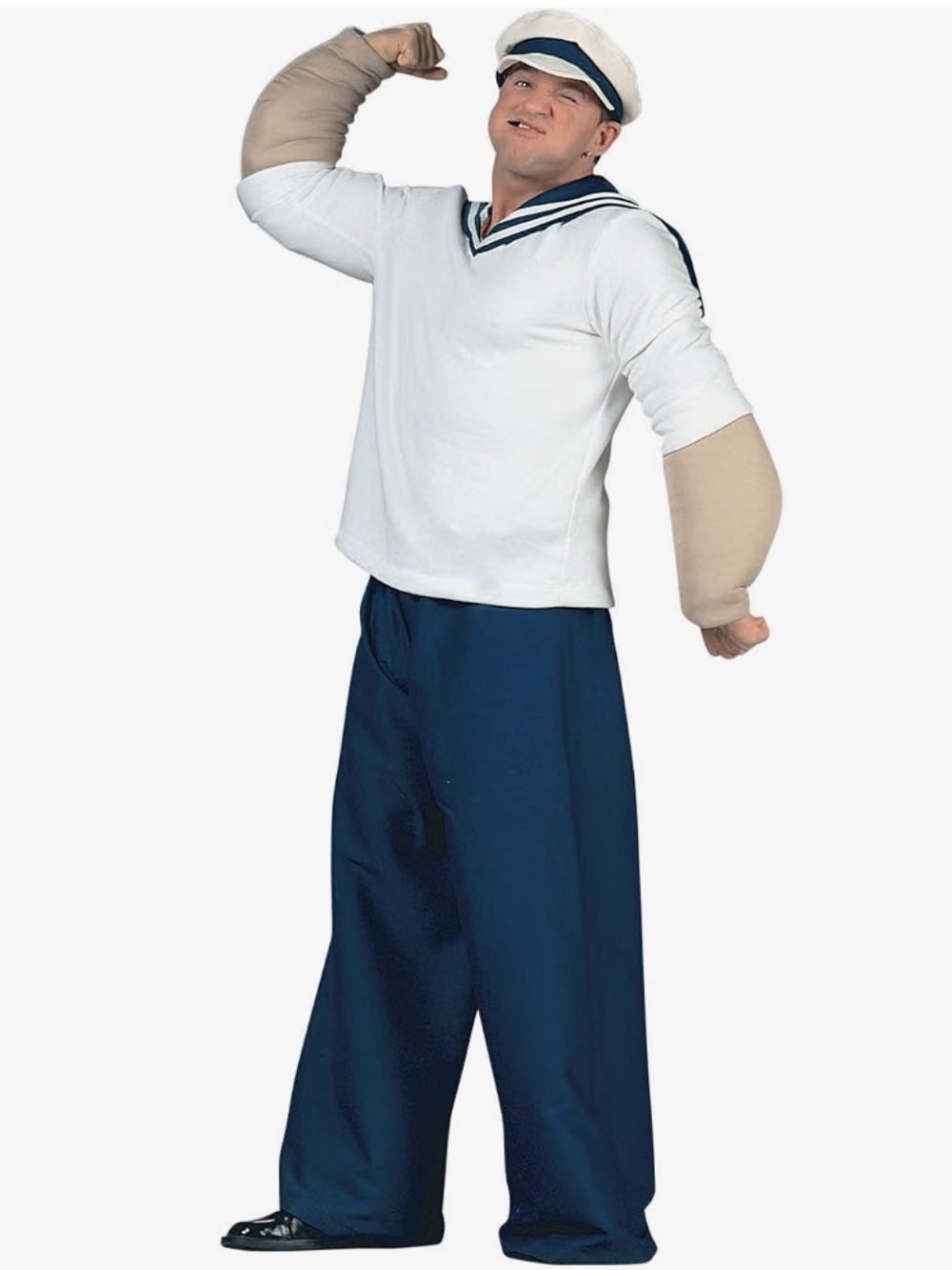 Popeye The Sailor Man Men’s Halloween Costume NEW shirt pants hat muscles OSFM
